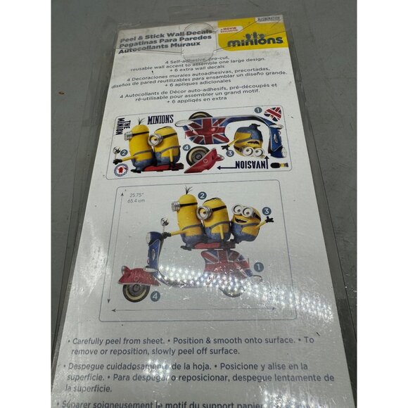 the minions invasion10 wall decals peel & stick yellow 25.75x33.25" READ NEW - Picture 7 of 8